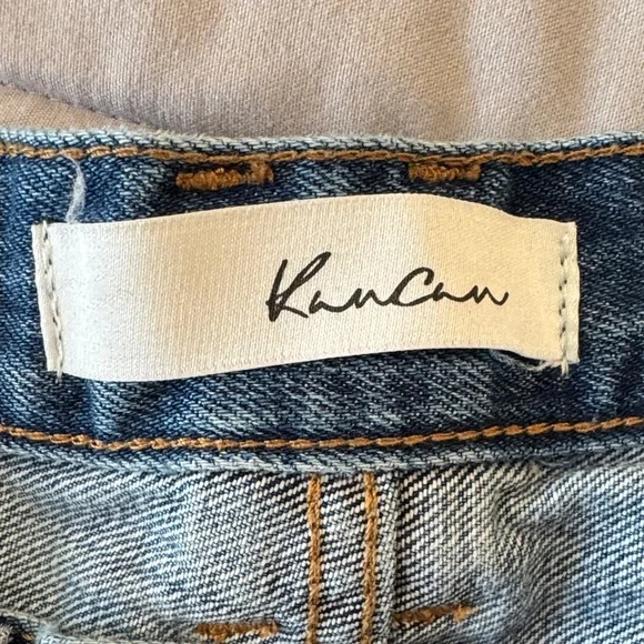 KanCan Distressed Wide Leg Blue Jeans - Picture 2 of 5